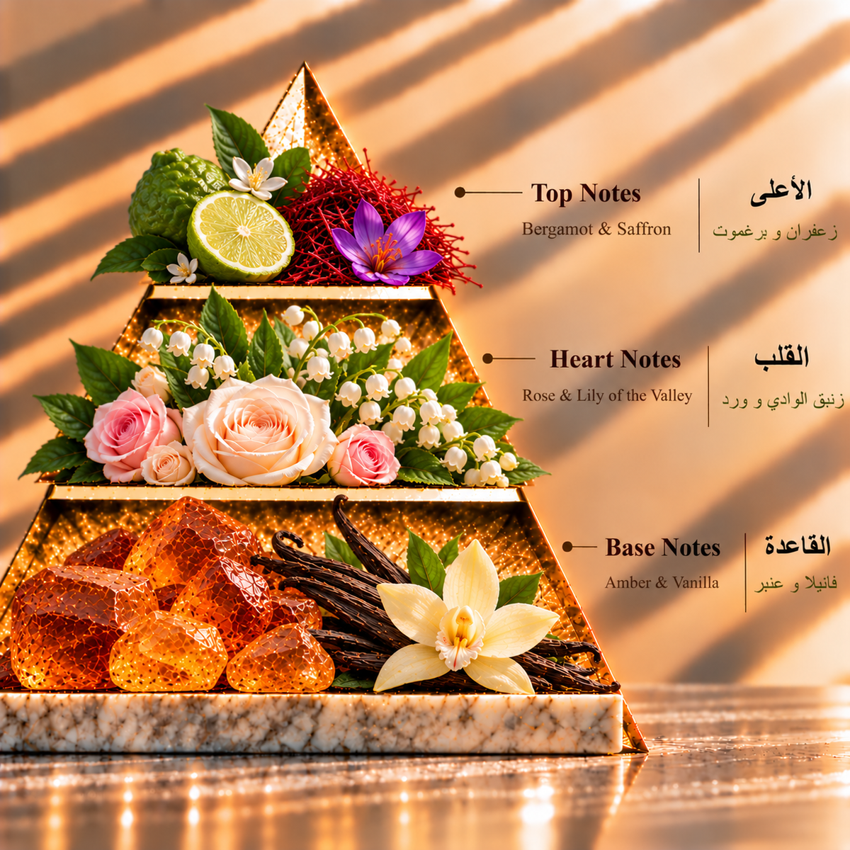 Fragrance pyramid / الهرم العطري — Bakhoor Al Ward 60 Grams