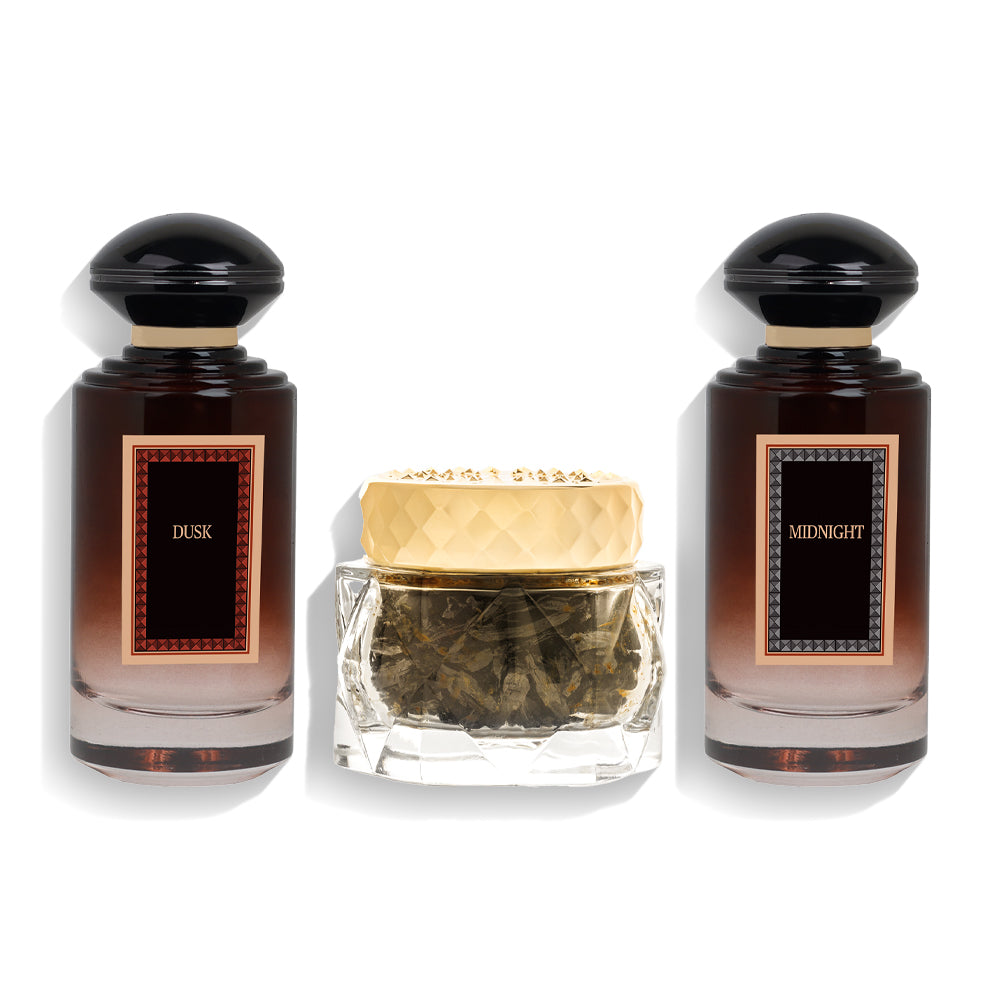 Onyx Collection - For him and her - Perfume Spray Collection - 100 ML & 60 Gram - Junaid Perfumes - UAE