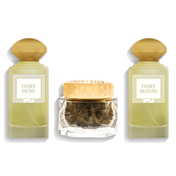 Ivory Collection - For him and her - Perfume Spray Collection - 100 ML & 60 Gram